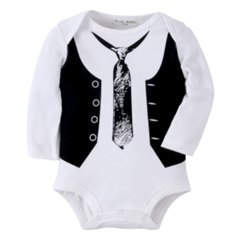 Soft Cotton Long Sleeve Baby Bodysuit with Snap Closure