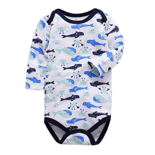 Soft Cotton Long-Sleeved Triangle Baby Bodysuit for Ultimate Comfort