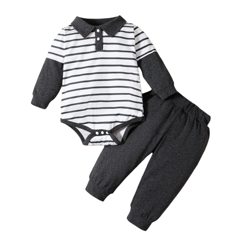 Stripe Baby Boy Clothes Set for Newborns