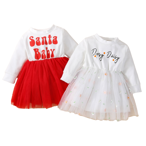 Adorable Infant Baby Girl Sweet Dress for Autumn