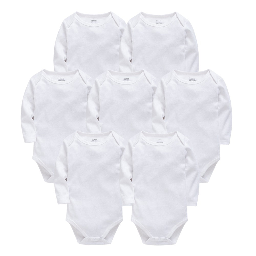 Babbez 5-Piece Solid Black Baby Bodysuit Set: Long Sleeve Cotton Infant Outfits (0-24 months)