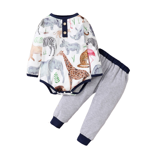 Adorable Autumn Animal Clothes Set for Baby Boys