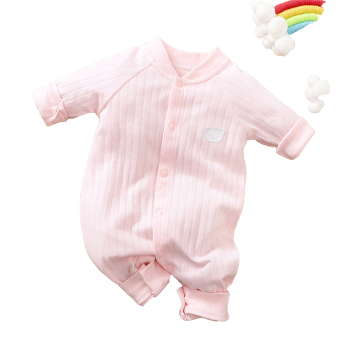 Adorable Cartoon Swan Rabbit Baby Jumpsuit with Matching Bibs for Newborn Girls