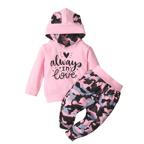 Autumn/Winter Baby Girls Clothes Newborn Suit Hoodie+Pants 2-Piece Children's Baby Suit Tracksuits