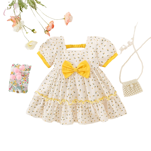 Summer Children Clothes Blue Bow Sling Dresses For Baby Girl Party Princess Thin Toddler Kids Costume 0 To 3 Years Old