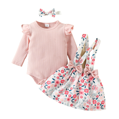 Adorable Baby Girl Outfits Sets with Fox Dress and Heart Romper