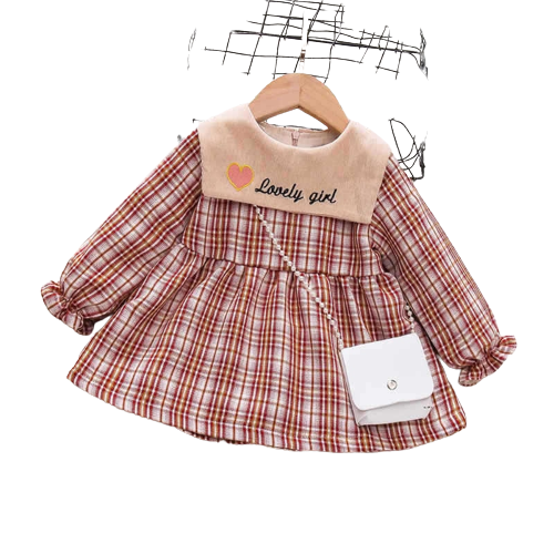 Classic Plaid Baby Dress for Spring and Autumn