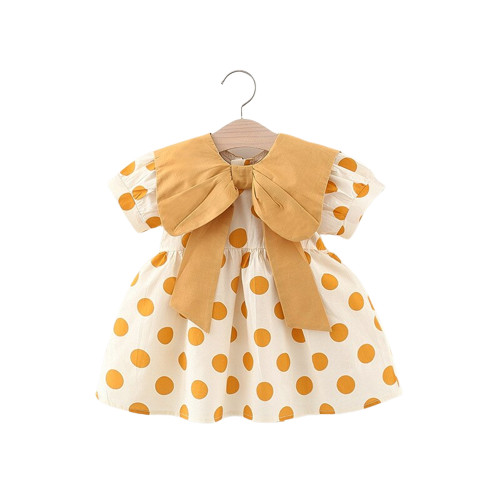 Summer Cotton Bow Dress for Baby Girls