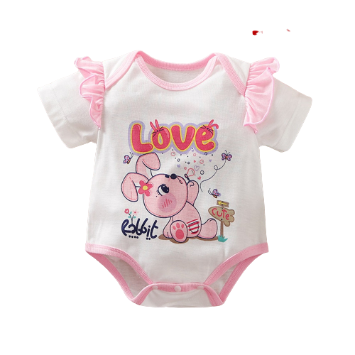 Cute Cartoon Bodysuits for Summer Newborn Girls