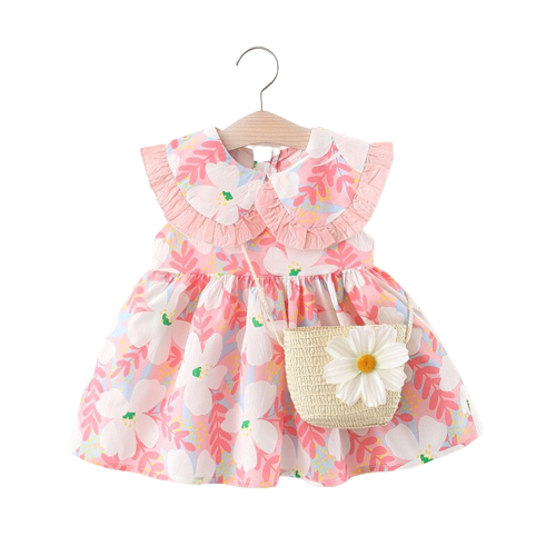 Korean Style Sweet Baby Girl Dress for Summer