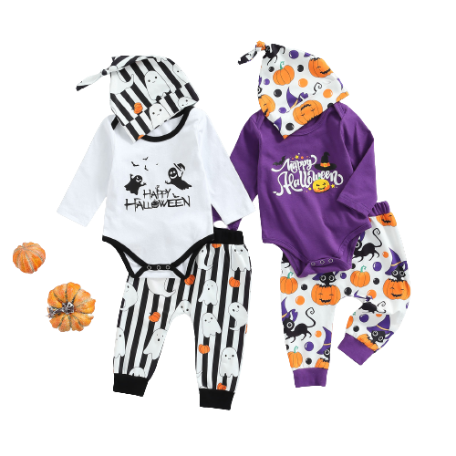 Spooky Cute: Halloween Baby Clothes Set for Girls and Boys