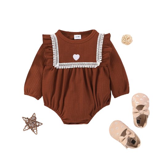 Lovely Ruffles and Tassels: Newborn Baby Girls Rompers for Autumn