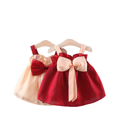 Sweet Bowknot Birthday Party Princess Dress for Baby Girls