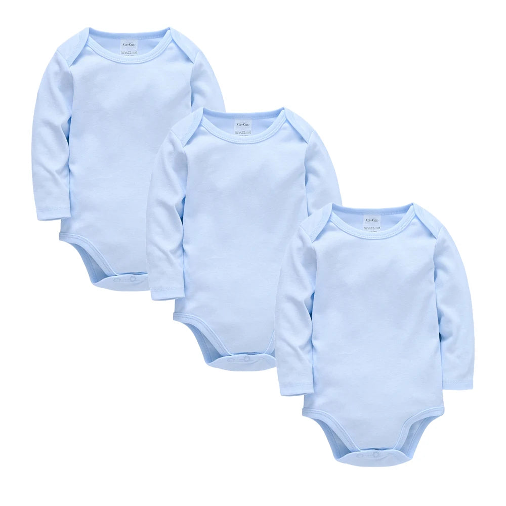 Babbez 3-Piece Unisex Solid Bodysuit Set: Newborn Baby Clothes (0-24 months)