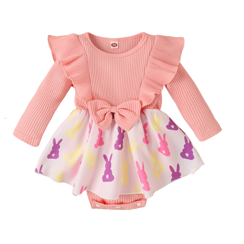 Adorable Baby Girl Dress Outfit with Ruffles and Romper Skirt