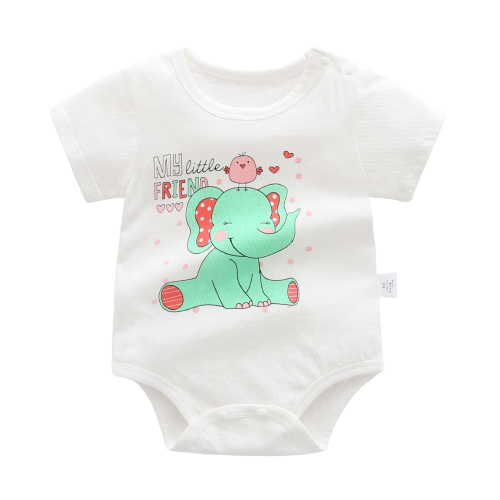 Adorable Cotton Bodysuits for Baby Boys with Cute Cartoon Designs