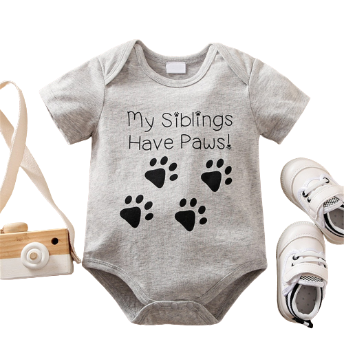 Cute Cartoon Short Sleeve Bodysuits for Newborn Girls and Boys