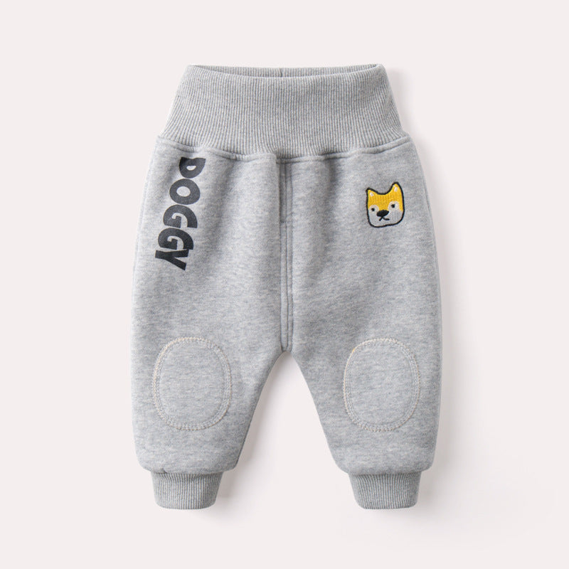 Protect Your Baby from the Cold with Our Winter Plus Velvet Big PP Pants
