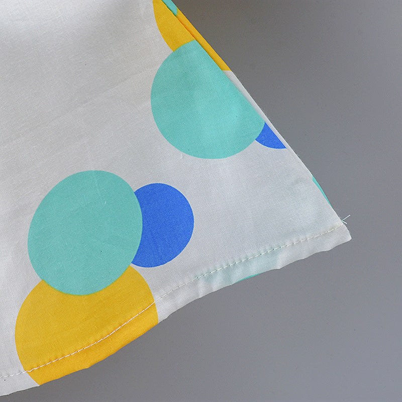 Adorable Color Dot Bow Sleeveless Tank Dress for Girls