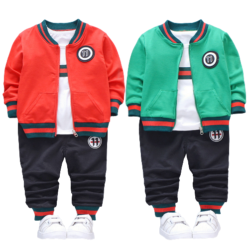 Stylish and Comfortable Three-Piece Suit for Kids - Perfect for Autumn