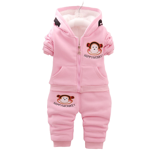 Newborn Baby Girl Winter Clothes Set Faux Fur Hooded