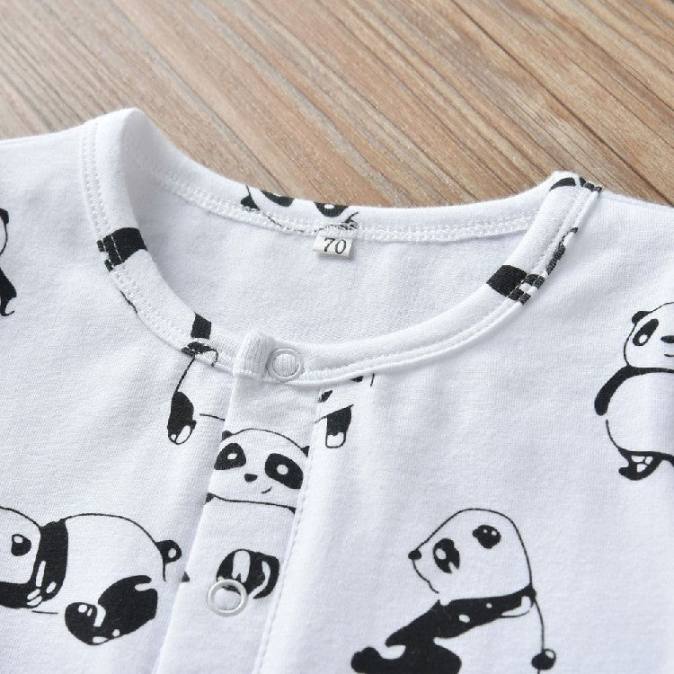 Romper Long Sleeve Print Jumpsuit Clothes Pajamas - BabbeZz