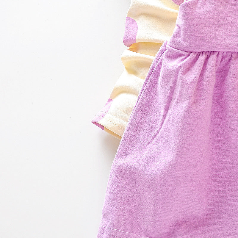 Stylish and Comfortable Cotton Long-Sleeved Dress for Girls