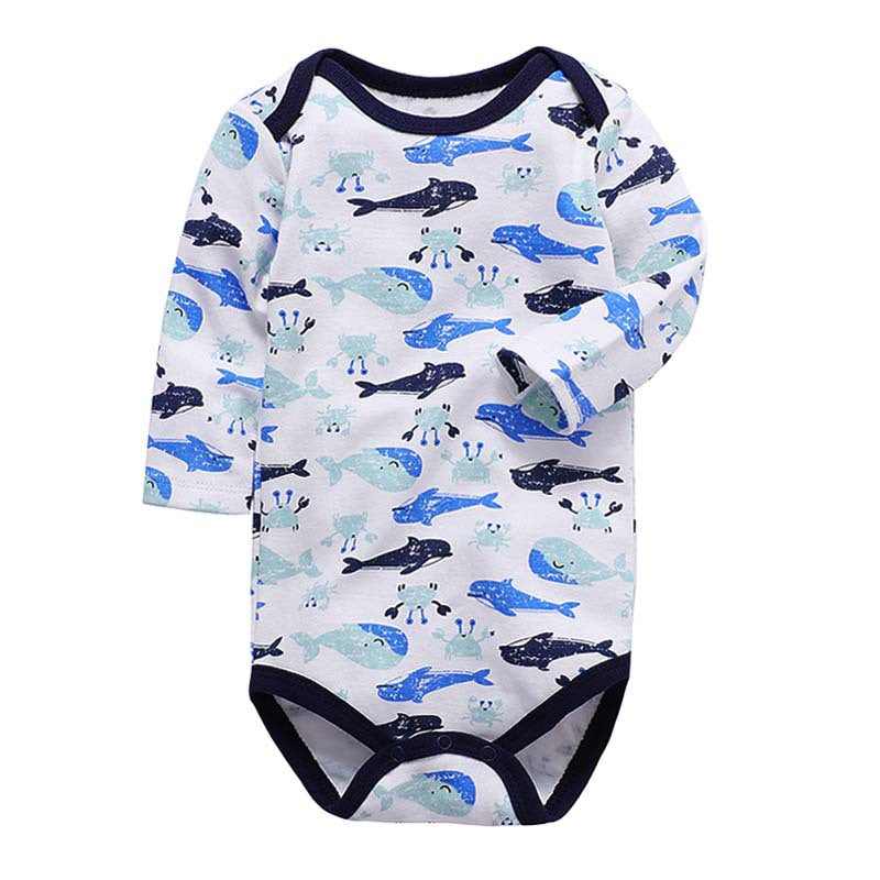 Soft Cotton Long-Sleeved Triangle Baby Bodysuit for Ultimate Comfort