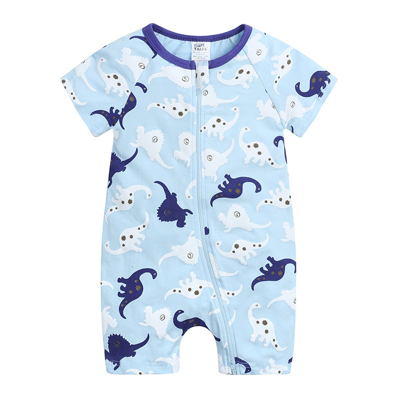 Keep Your Baby Cool with Summer Air Conditioning Suit Cotton Short-sleeved One-piece