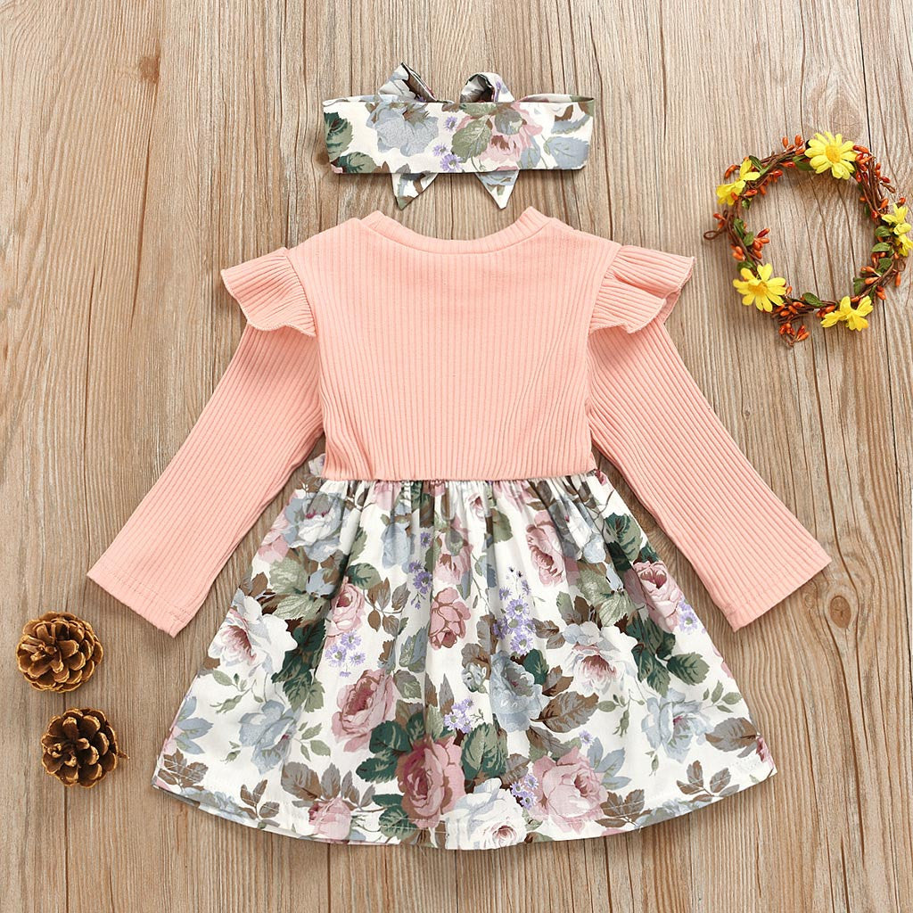 Stylish and Trendy Girls Clothes European and American Printed Dress Suits