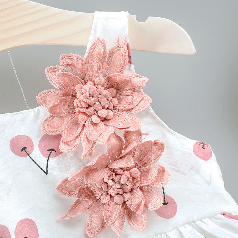 Adorable Cherry Print Dress for Baby Girls - Perfect for Any Occasion