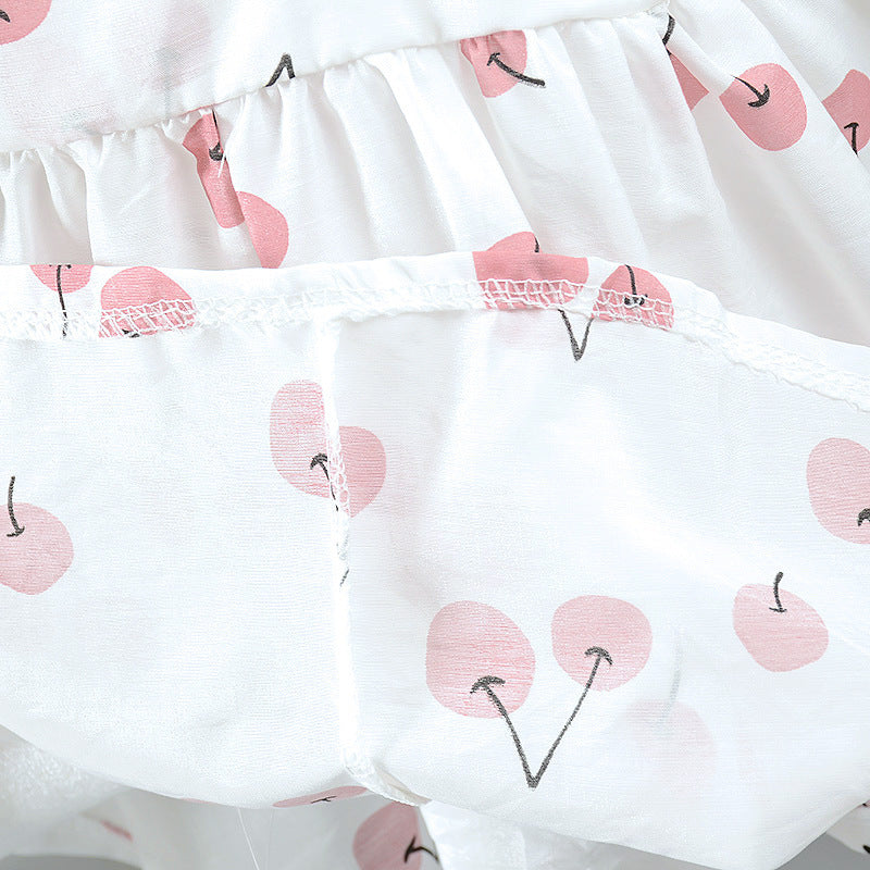 Adorable Cherry Print Dress for Baby Girls - Perfect for Any Occasion