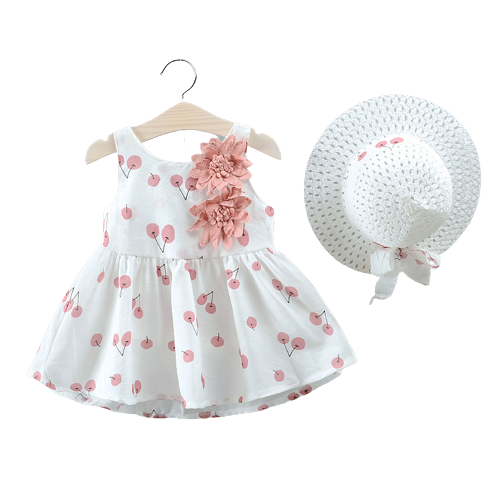 Adorable Cherry Print Dress for Baby Girls - Perfect for Any Occasion