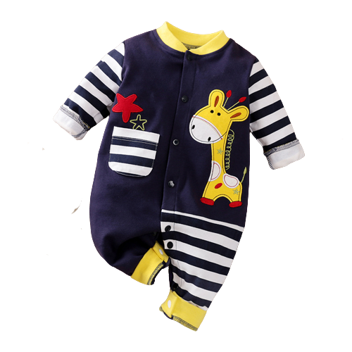 Soft and Comfy Long-Sleeved Baby Romper for Spring, Autumn, and Summer