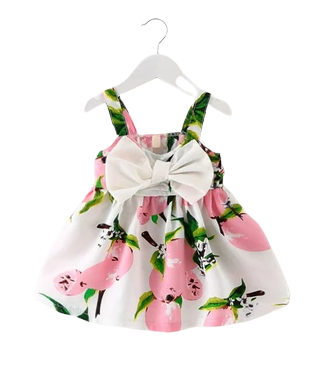Adorable Red Chiffon Strap Dress for Baby Girls