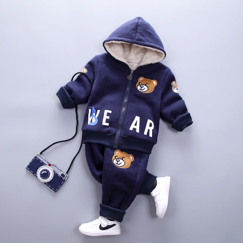 Boys' Cotton Pajama Set Dinosaur Print Long Sleeve Sleepwear Kids 2 Piece Pjs