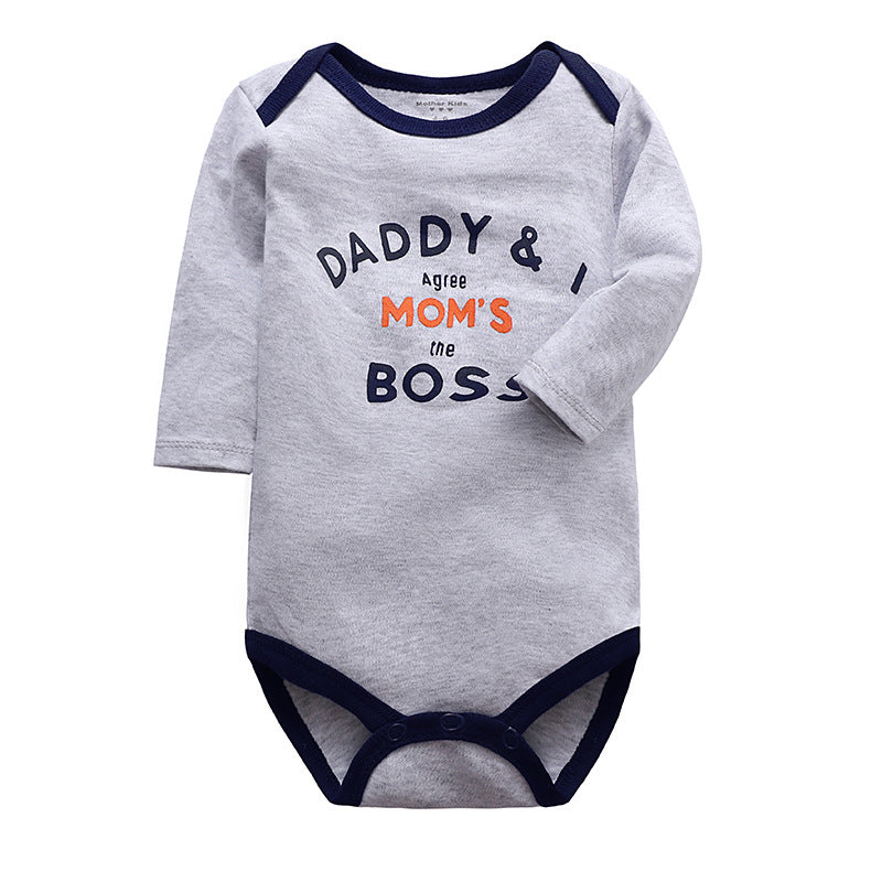 Soft Cotton Long-Sleeved Triangle Baby Bodysuit for Ultimate Comfort