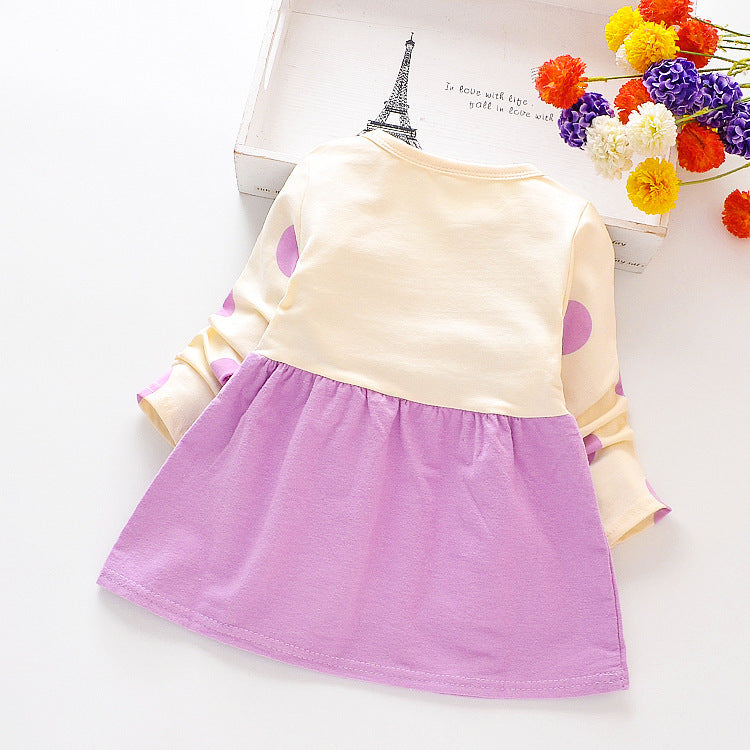 Stylish and Comfortable Cotton Long-Sleeved Dress for Girls