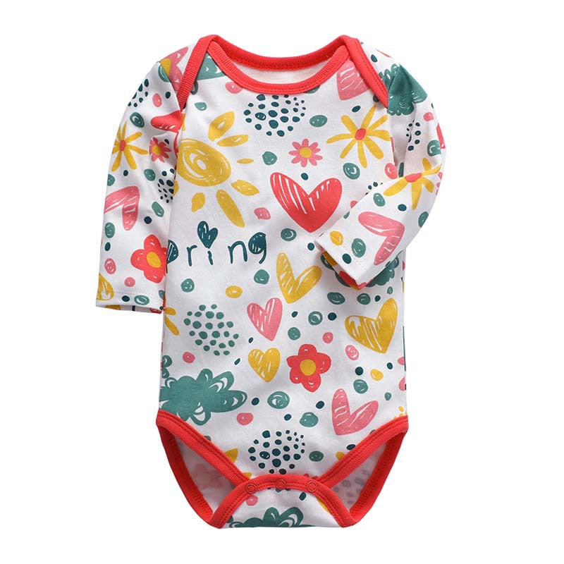 Soft Cotton Long-Sleeved Triangle Baby Bodysuit for Ultimate Comfort