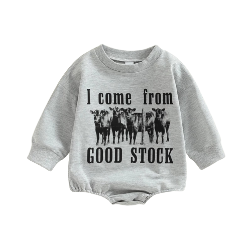 Cute Infant Toddler Letter Animal Print Long Sleeve Romper