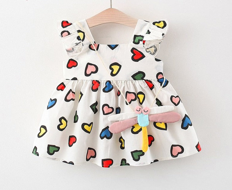 2pcs Sweet Heart Baby Girls Clothing - BabbeZz