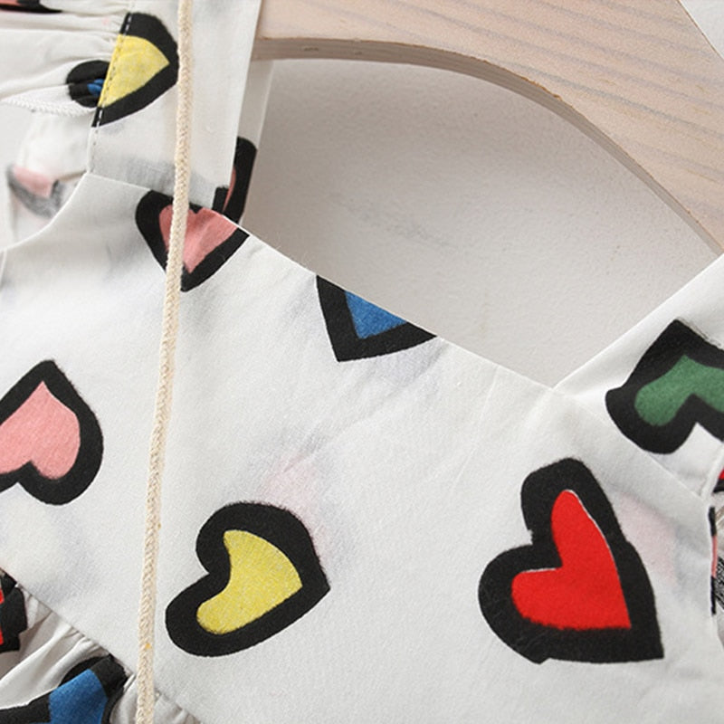 2pcs Sweet Heart Baby Girls Clothing - BabbeZz