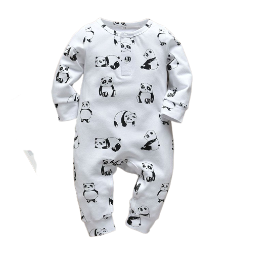 Comfy and Cute Romper Long Sleeve Print Jumpsuit Clothes Pajamas