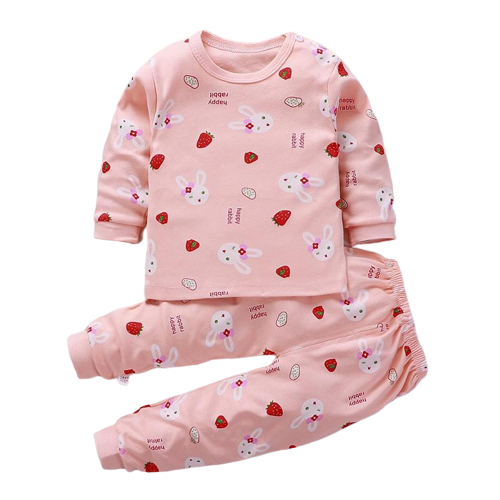 Autumn Cotton Base Baby Pajamas Set