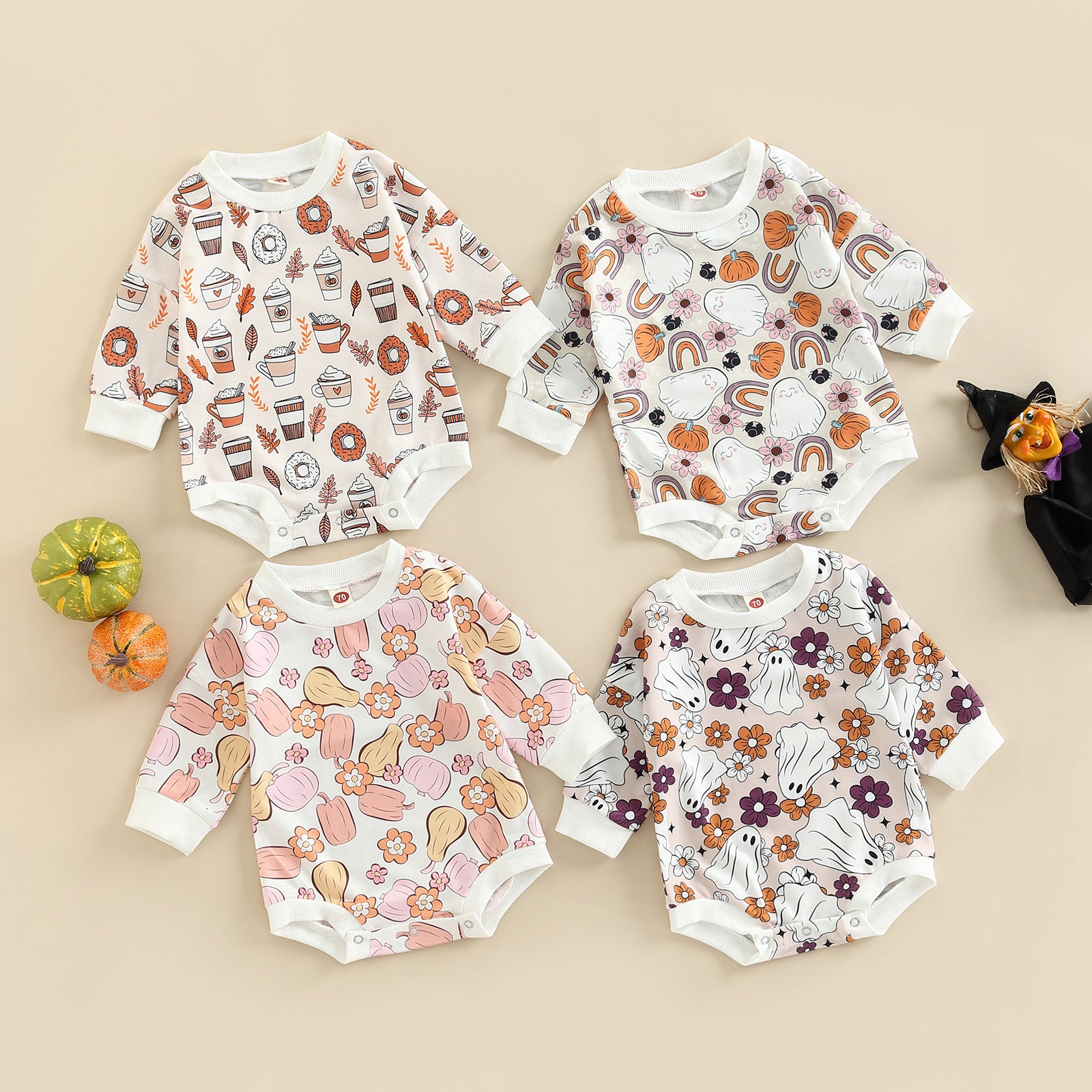 Autumn New Halloween Pumpkin Full Print Harness - BabbeZz