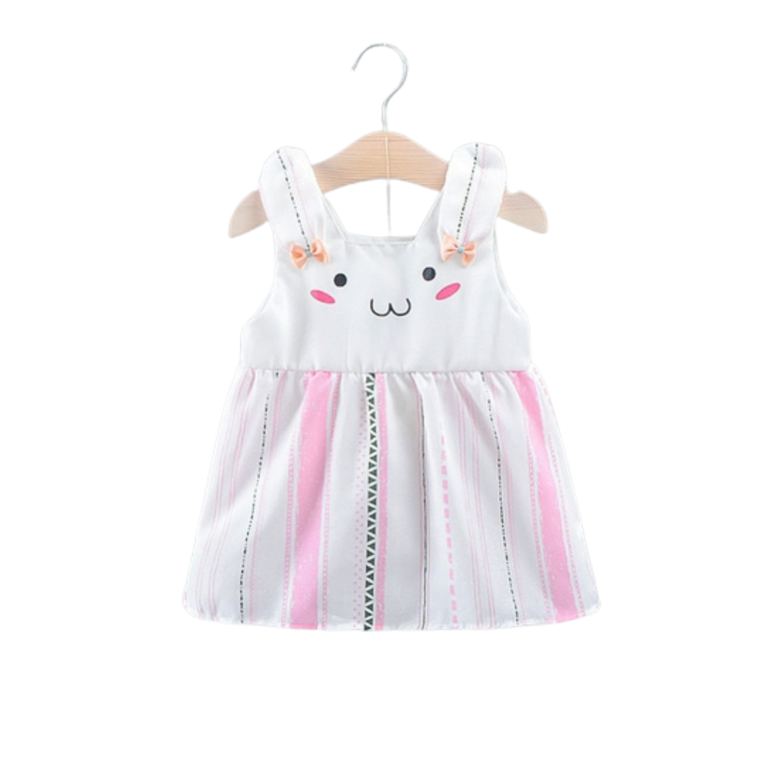 Simple Baby Girl Dress Sleeveless Cotton - BabbeZz