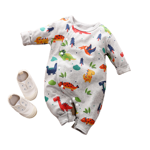 Soft and Comfortable Baby Striped Knit Romper