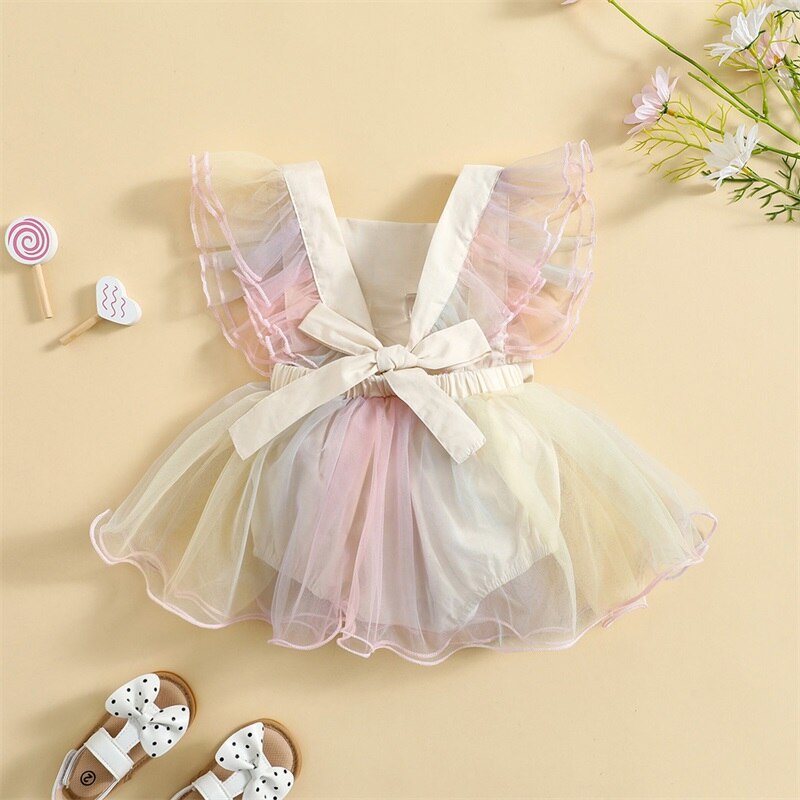 Magical Little Fairy: Bow Triangle Hoodie Dress for Girls