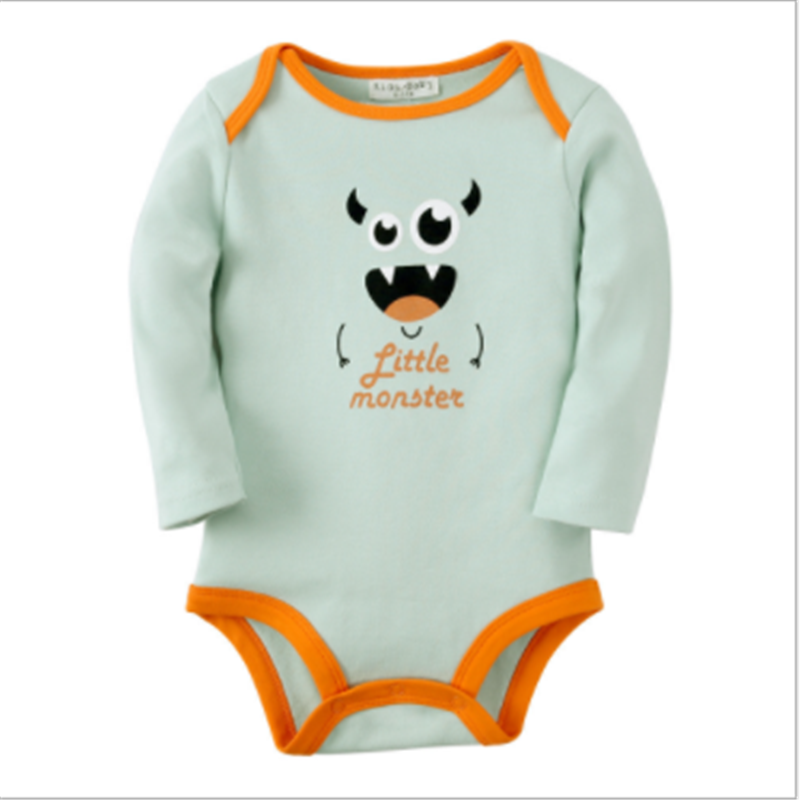 Organic Cotton Newborn Baby Bodysuit with Fold-Over Mittens