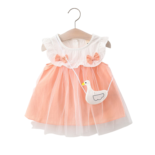 Adorable and Vibrant Summer Dress for Girls - Perfect for a Family Outing